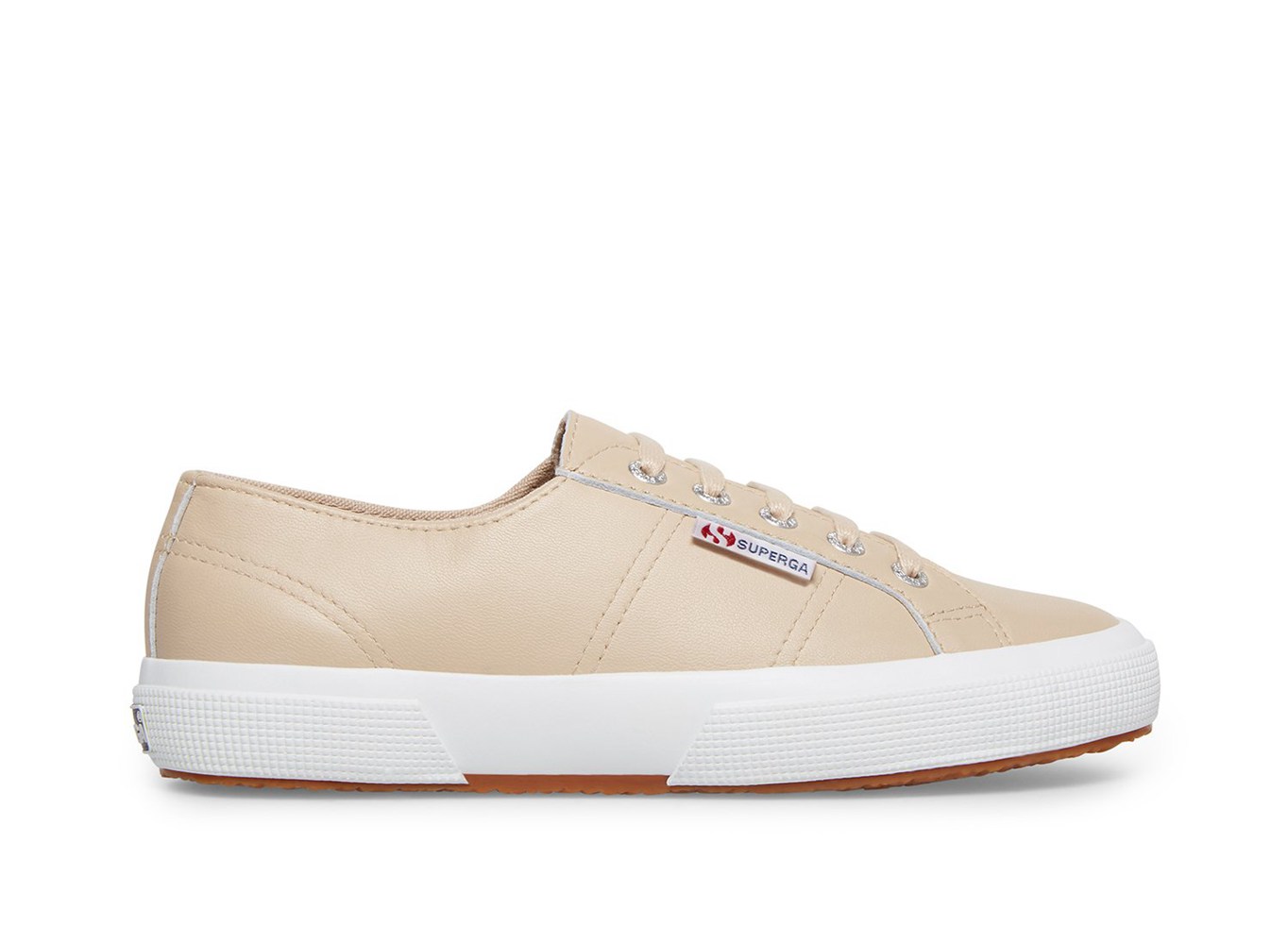 Superga Sneakers Womens - 2750 Naplngcotu Leather - Beige - JQXYM8791